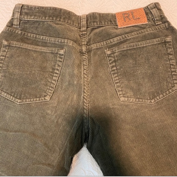 Ralph Lauren Olive Green Bootcut Corduroy Pants Sz 6 - Picture 1 of 5